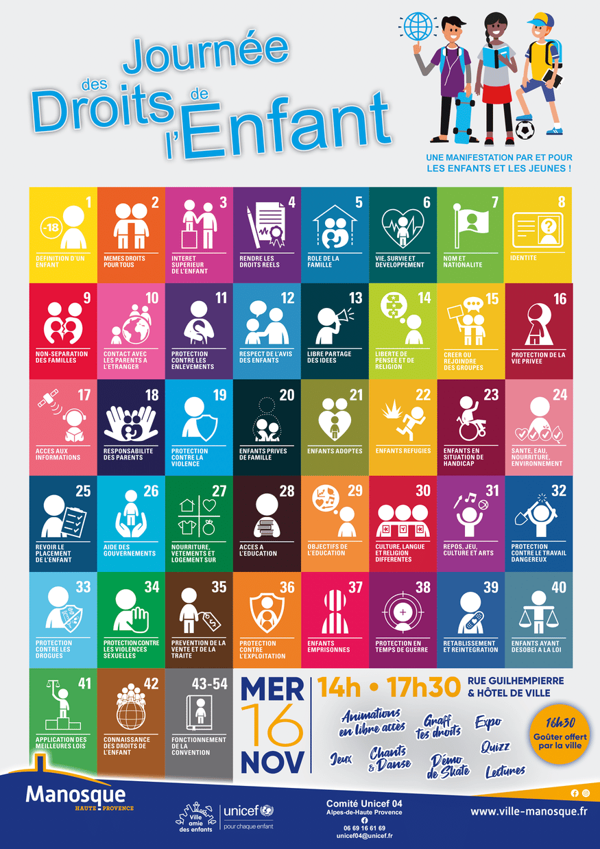 Journ E Internationale Des Droits De L Enfant Manosque Mercredi