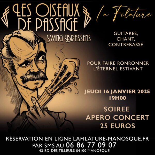 Les Oiseaux de passage, swing Brassens_Manosque